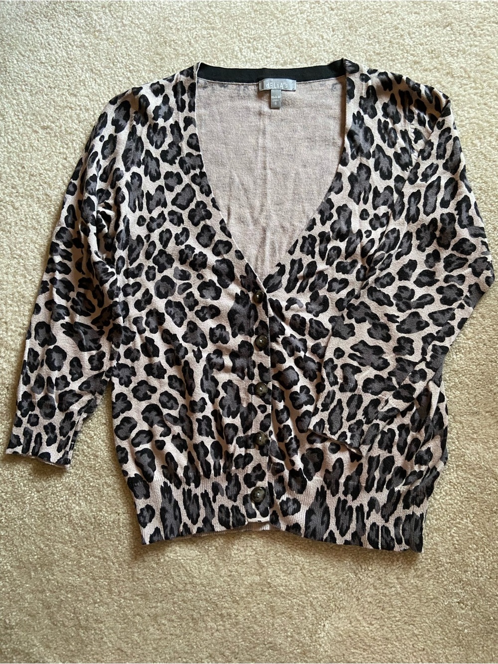Delia’s Leopard Print Cardigan 3/4 sleeve